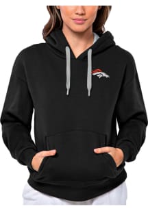 Antigua Denver Broncos Womens Black Victory Hooded Sweatshirt