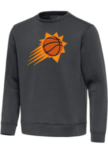 Antigua Phoenix Suns Mens Grey Full Front Relevant Long Sleeve Crew Sweatshirt