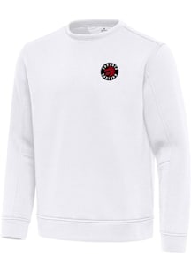 Antigua Toronto Raptors Mens White Relevant Long Sleeve Crew Sweatshirt