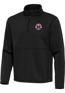 Antigua Washington Wizards Mens Black Twist Long Sleeve Qtr Zip Pullover