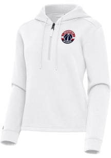 Antigua Washington Wizards Womens White Contemporary Qtr Zip