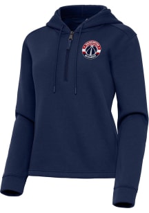 Antigua Washington Wizards Womens Navy Blue Contemporary Qtr Zip