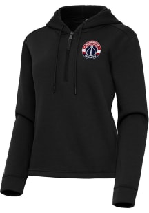 Antigua Washington Wizards Womens Black Contemporary Qtr Zip