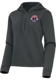 Antigua Washington Wizards Womens Grey Contemporary Qtr Zip