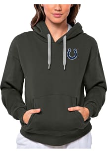 Antigua Indianapolis Colts Womens Charcoal Victory Hooded Sweatshirt