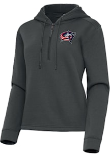 Antigua Columbus Blue Jackets Womens Grey Contemporary Qtr Zip