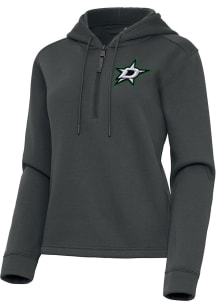 Antigua Dallas Stars Womens Grey Contemporary Qtr Zip