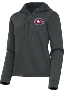 Antigua Montreal Canadiens Womens Grey Contemporary Qtr Zip