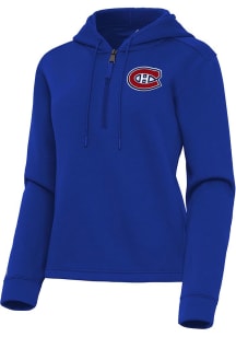 Antigua Montreal Canadiens Womens Blue Contemporary Qtr Zip