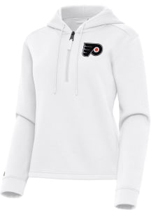 Antigua Philadelphia Flyers Womens White Contemporary Qtr Zip