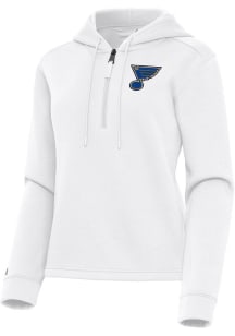 Antigua St Louis Blues Womens White Contemporary Qtr Zip