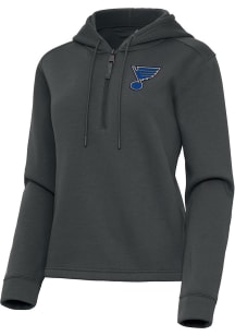 Antigua St Louis Blues Womens Grey Contemporary Qtr Zip