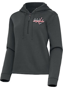 Antigua Washington Capitals Womens Grey Contemporary Qtr Zip