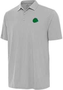 Antigua Chicago Blackhawks Mens Grey St Patrick's Day Era Design Short Sleeve Polo