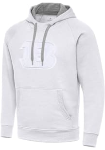 Antigua Cincinnati Bengals Mens White White Tonal Full Front Victory Long Sleeve Hoodie