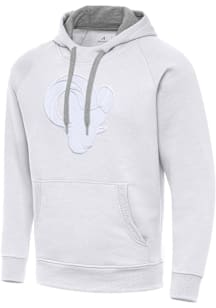 Antigua Los Angeles Rams Mens White White Tonal Full Front Victory Long Sleeve Hoodie