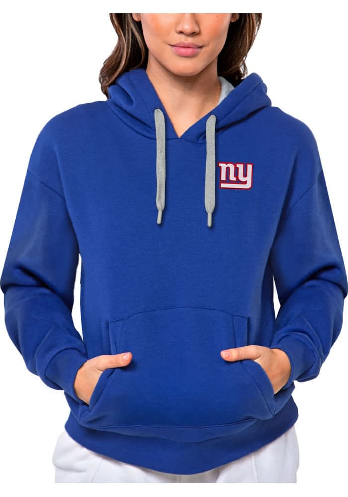 Antigua New York Giants Blue Victory Long Sleeve Hoodie, Blue, 52% Cot / 48% Poly, Size L, Rally House