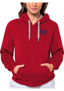 Antigua New York Giants Womens Red Victory Hooded Sweatshirt