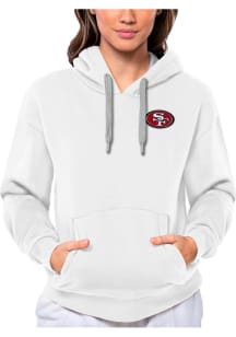 Antigua San Francisco 49ers Womens White Victory Hooded Sweatshirt