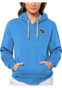 Antigua Tennessee Titans Womens Blue Victory Hooded Sweatshirt
