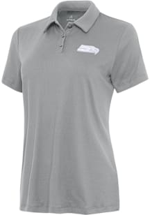 Antigua Seattle Seahawks Womens Grey White Tonal Reprocess Recycled Short Sleeve Polo Shirt