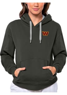 Antigua Washington Commanders Womens Charcoal Victory Hooded Sweatshirt