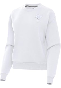 Antigua Tampa Bay Buccaneers Womens White White Tonal Victory Crew Sweatshirt