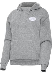 Antigua New York Jets Womens Grey White Tonal Victory Hooded Sweatshirt