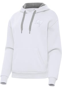 Antigua Tampa Bay Buccaneers Womens White White Tonal Victory Hooded Sweatshirt
