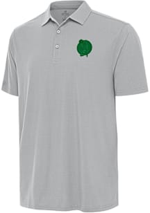 Antigua Boston Celtics Mens Grey St Patrick's Day Tonal Era Short Sleeve Polo
