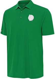 Antigua Boston Celtics Mens Green St Patrick's Day Tonal Era Short Sleeve Polo