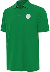 Antigua Golden State Warriors Mens Green St Patrick's Day Tonal Era Short Sleeve Polo