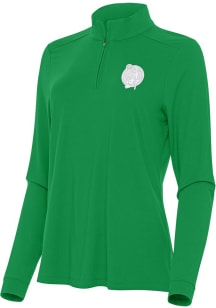 Antigua Boston Celtics Womens Green St Patrick's Day Tonal Intent Qtr Zip