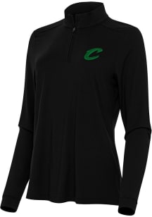 Antigua Cleveland Cavaliers Womens Black St Patrick's Day Tonal Intent Qtr Zip
