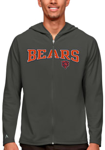 Antigua Chicago Bears Mens Grey Legacy Long Sleeve Full Zip Jacket