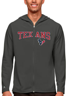 Antigua Houston Texans Mens Grey Legacy Long Sleeve Full Zip Jacket