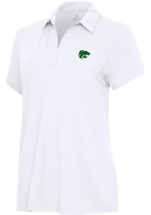 Womens K-State Wildcats White Antigua St Patrick's Day Tonal Era Short Sleeve Polo Shirt
