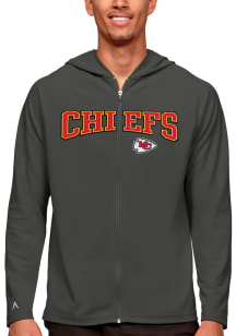Antigua Kansas City Chiefs Mens Grey Legacy Long Sleeve Full Zip Jacket