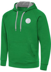 Antigua Chicago Cubs Mens Green St Patrick's Day Tonal Victory Long Sleeve Hoodie