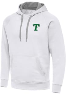 Antigua Texas Rangers Mens White St Patrick's Day Tonal Victory Long Sleeve Hoodie