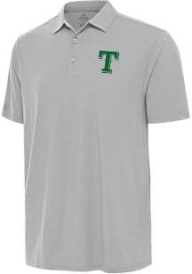 Antigua Texas Rangers Mens Grey St Patrick's Day Tonal Era Short Sleeve Polo