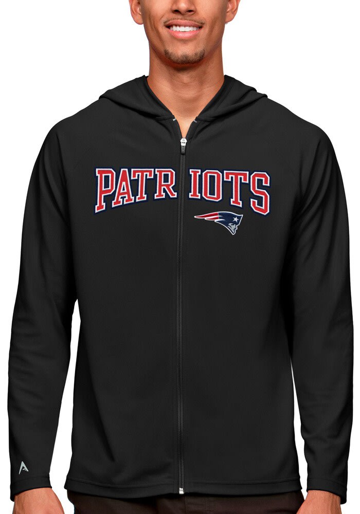 Antigua New England Patriots Red Legacy Long Sleeve Full Zip Jacket, Red, 100% POLYESTER, Size XL, Rally House