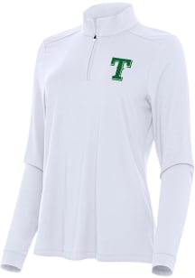 Antigua Texas Rangers Womens White St Patrick's Day Tonal Intent Qtr Zip
