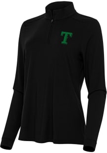 Antigua Texas Rangers Womens Black St Patrick's Day Tonal Intent Qtr Zip