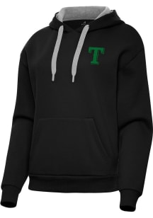 Antigua Texas Rangers Womens Black St Patrick's Day Tonal Victory Hooded Sweatshirt