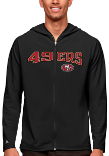Antigua San Francisco 49ers Mens Black Legacy Long Sleeve Full Zip Jacket