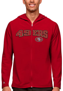 Antigua San Francisco 49ers Mens Red Legacy Long Sleeve Full Zip Jacket