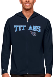 Antigua Tennessee Titans Mens Navy Blue Legacy Long Sleeve Full Zip Jacket