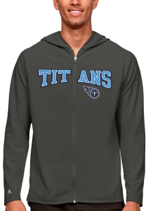 Antigua Tennessee Titans Mens Grey Legacy Long Sleeve Full Zip Jacket