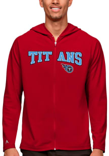 Antigua Tennessee Titans Mens Red Legacy Long Sleeve Full Zip Jacket